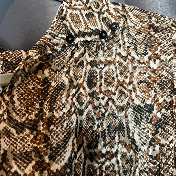 Zara Animal Snake Print Belted Mini Dress - Picture 7 of 9